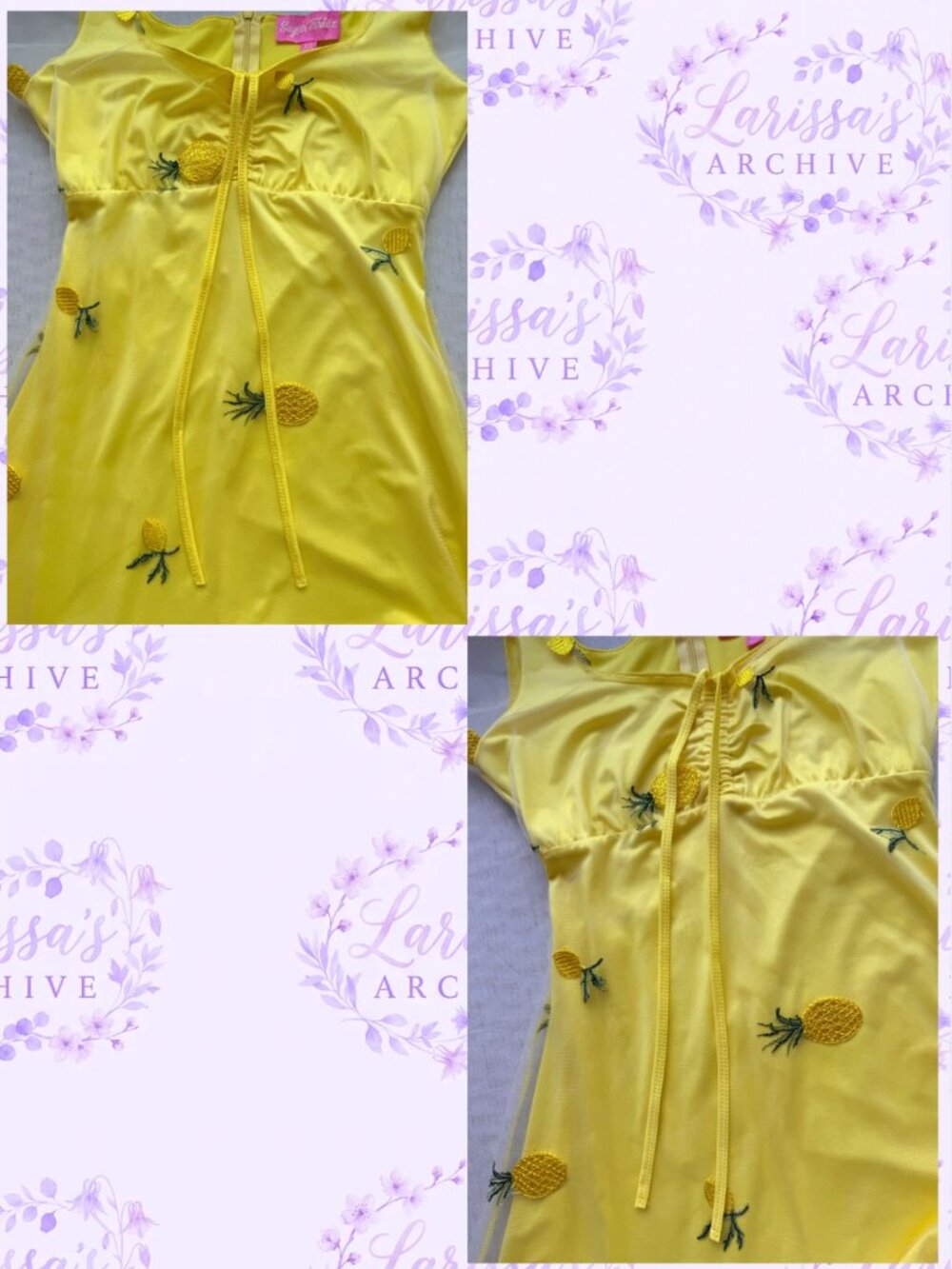 Sugar Thrillz by Dolls Kill I Got The Juice Embroidered Babydoll Dress | Size XS - Picture 15 of 16